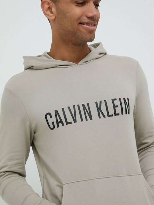 Calvin Klein Men's Winter Pajama Blouse Beige