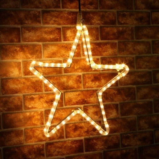 TnS Weihnachtlicher Dekorativer Anhänger Stern Kunststoff Weiß 1Stück