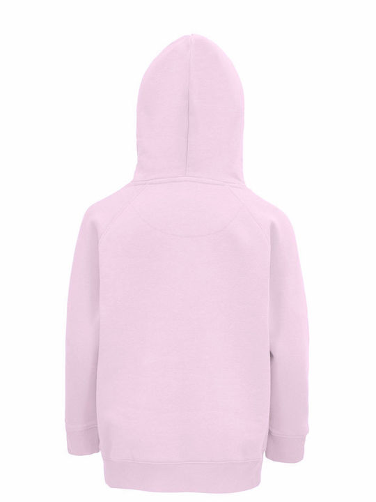 Kids Sweatshirt, Organic " Snowboarding in the Mountains " Creamy Pink