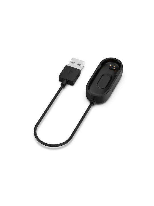 Кабел за зареждане 15cm Зарядно за Mi Band 3/Mi Smart Band 4 - Ми Банд 3/Ми Смарт Банд 4 Черен