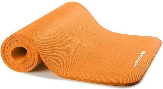 Wozinsky Wozinsky Exercise Mat Orange with Carry Strap (181x61x1cm)