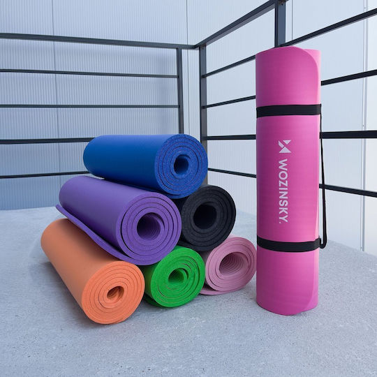 Wozinsky Wozinsky Exercise Mat Orange with Carry Strap (181x61x1cm)