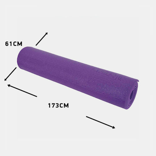 AMILA Fitnessmatte Yoga Lila (173x61x0.6cm)