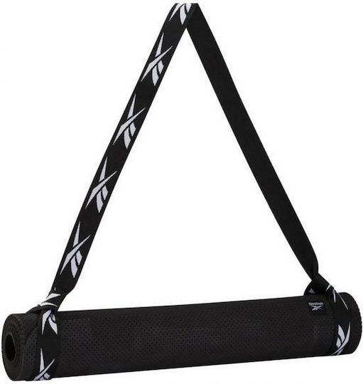 Reebok Στρώμα Γυμναστικής Yoga Μαύρο με Ιμάντα Μεταφοράς (180x60x0.5cm)