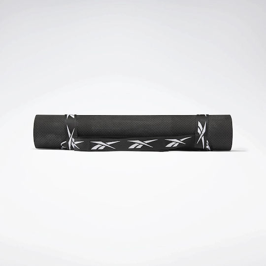 Reebok Στρώμα Γυμναστικής Yoga Μαύρο με Ιμάντα Μεταφοράς (180x60x0.5cm)