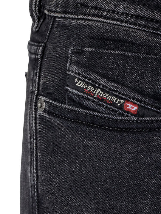 1979 Sleenker Herren Jeanshosen Elastisches Skinny Verjüngt Anwendung Noir