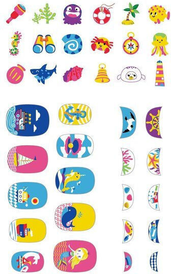 Avenir Nail Stickers At The Sea Manicure Toy