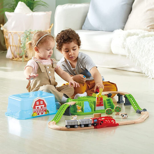 Hape Σετ με Τρενάκι από Ξύλο για 3+ Ετών
