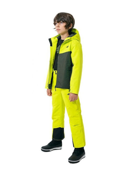 Kinder Sportjacke Kurz mit Kapuze Gelb