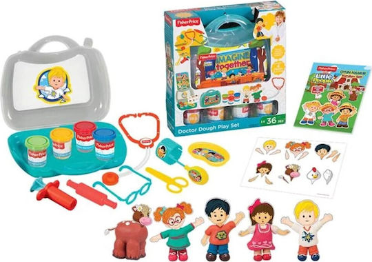 Fisher Price Plasticine Play Set Doctor's Case for 3+ Years 4 Pieces