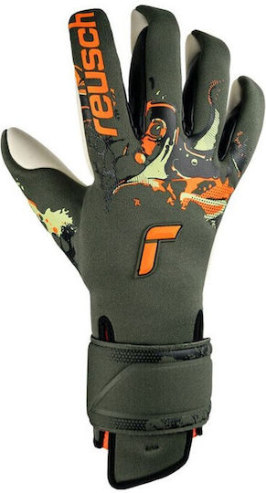 Reusch Pure Contact Gold X Adaptive Flex Adults Goalkeeper Gloves Green