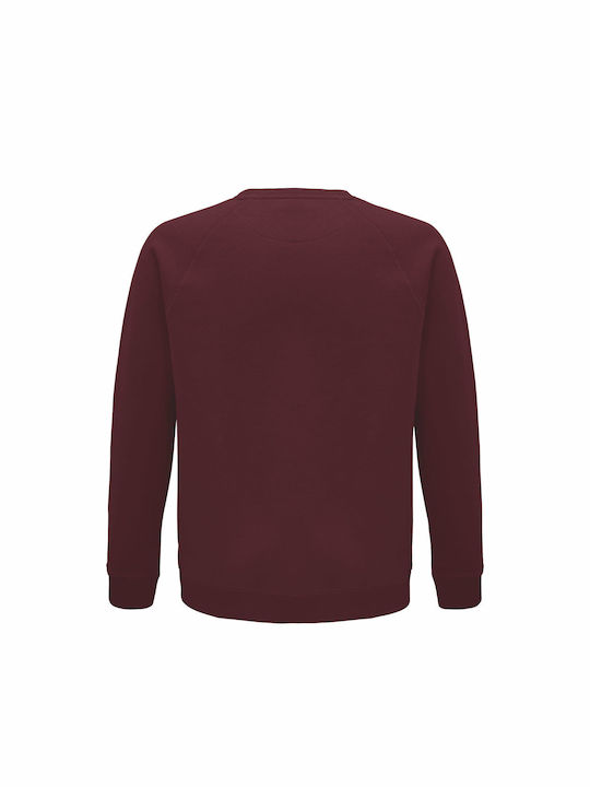 Sweatshirt Unisex, Organic " One Piece Ace Card ", Burgundy