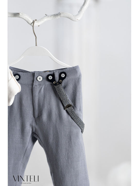 Vinte li Baptism Suit Blue 5 Pieces