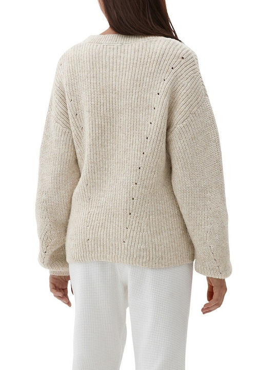 S.Oliver Women's Long Sleeve Sweater Beige