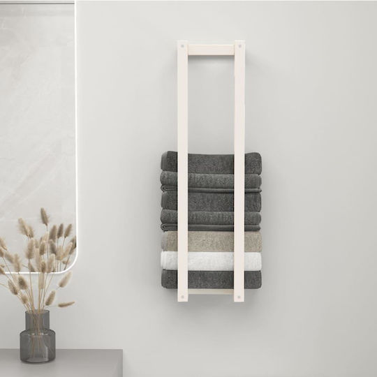 vidaXL Ράγα Μπάνιου Μονή Επιτοίχια με Βίδες ​23x90cm Λευκή