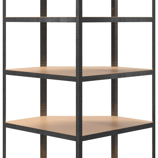 vidaXL Γωνιακή Ραφιέρα Dexion Γαλβανιζέ 90x90x180εκ. με 5 Ράφια Συνολικής Αντοχής 875kg