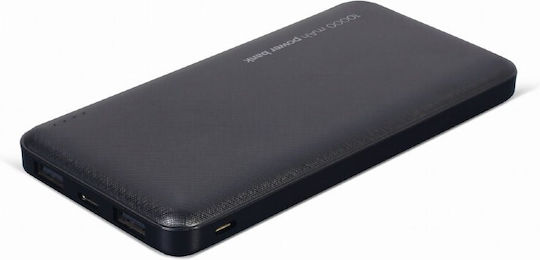Gembird Power Bank 10000mAh with 2 USB-A Ports Black