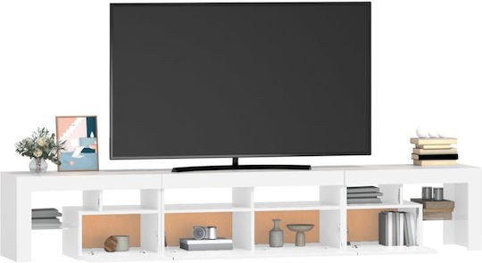 Stand TV cu Iluminare LED Alb L230xA36.5xÎ40cm