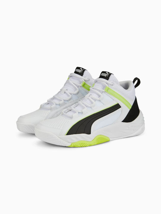 Puma Rebound Future EVO Μποτάκια White / Black / Light Lime