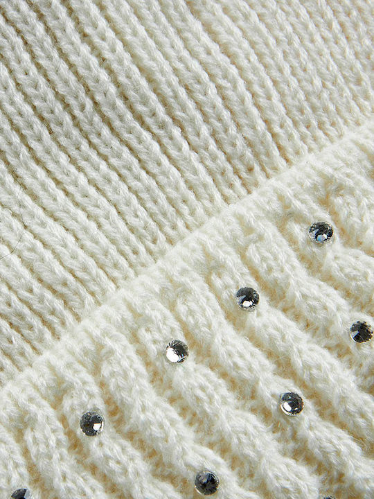 Verde Pom Pom Beanie Frauen Beanie in Weiß Farbe