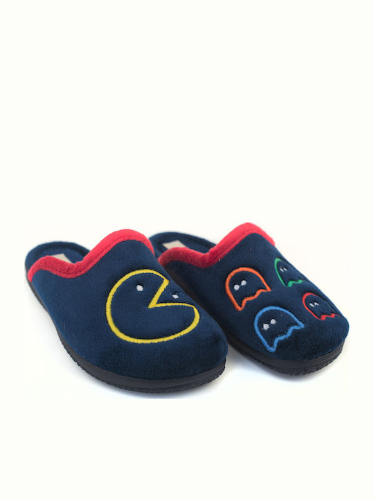 Анатомични Детски Чехли Тъмносин Pac Man