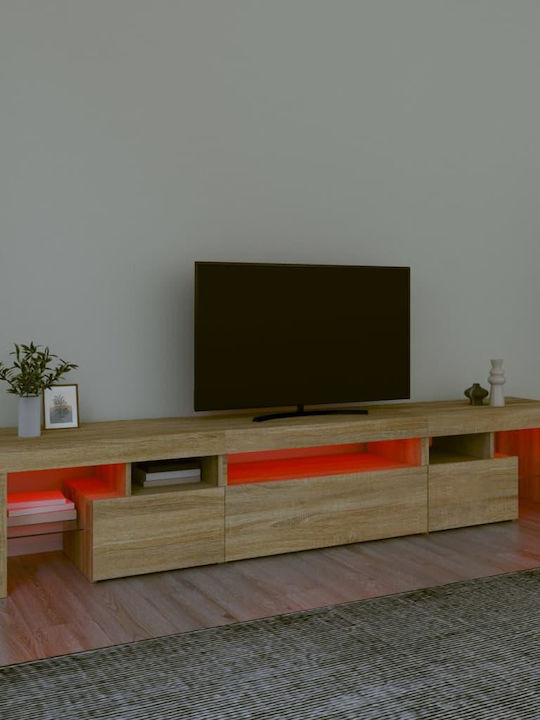TV-Ständer mit LED-Beleuchtung Sonoma Eiche M215xT36.5xH40cm