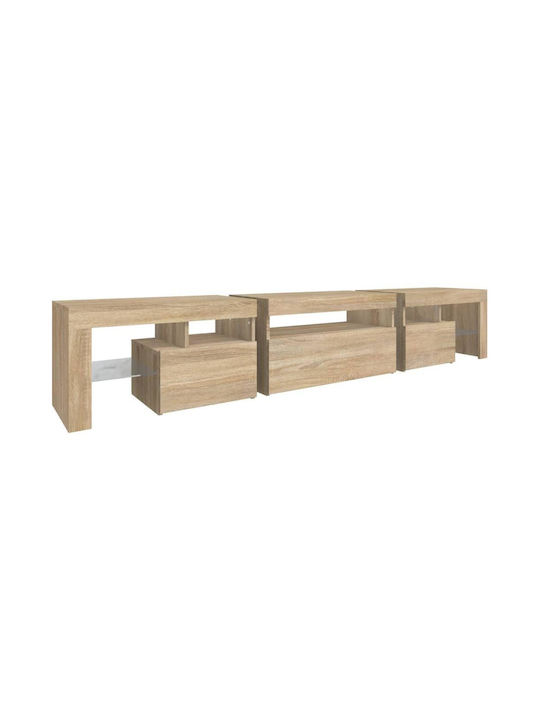 TV-Ständer mit LED-Beleuchtung Sonoma Eiche M215xT36.5xH40cm