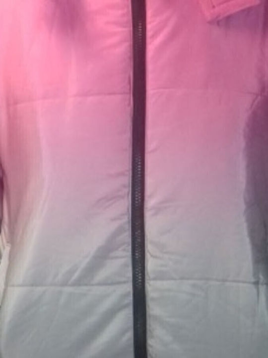 Kurz Damen Puffer Jacke für Winter Rosa