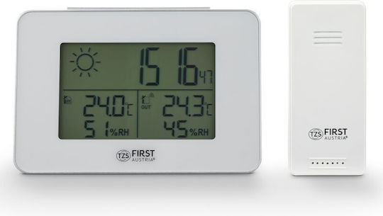 First Austria FA-2461-6-WI Drahtlos Wetterstation Digital Weiß