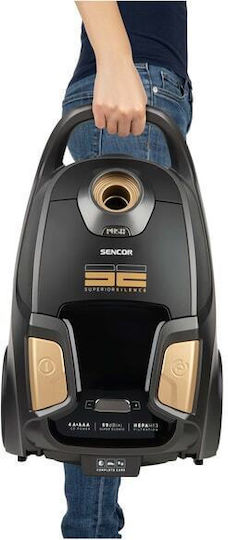Sencor SVC 9300BK Ηλεκτρική Σκούπα 600W με Σακούλα 4lt Μαύρη