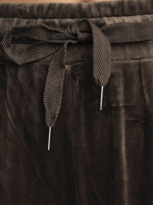 Rebel Sweatpants Flared Velvet Khaki