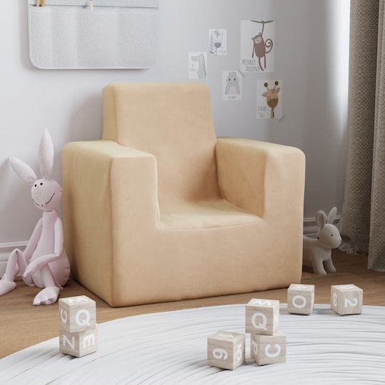 Beige Kids Armchair 52x39x50cm