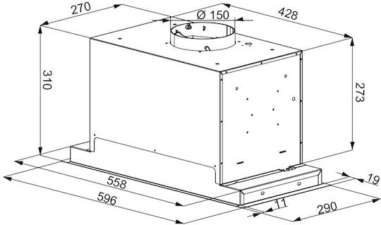Maan Helios 60 Push Button Μηχανισμός Απορρόφησης 60cm Μαύρος