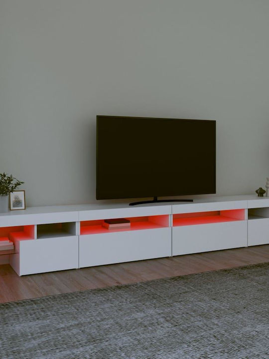 TV-Ständer mit LED-Beleuchtung Weiß M290xT36.5xH40cm
