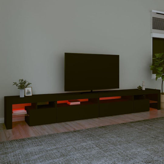 Έπιπλο Τηλεόρασης με Φωτισμό LED Μαύρο Μ290xΠ36.5xΥ40cm