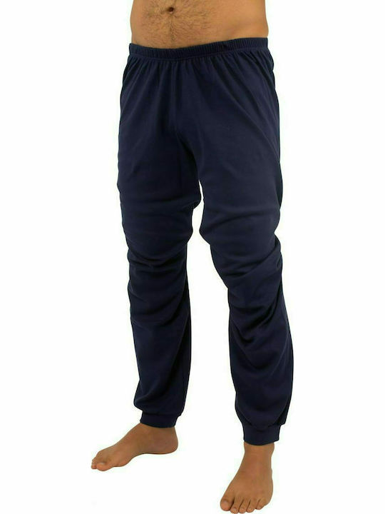 Galaxy Men's Winter Cotton Pajama Pants Navy Blue