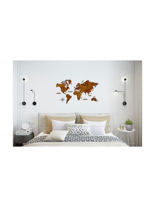 Decorative Wall Decor made of Wooden World Map 115x65cm 1pcs