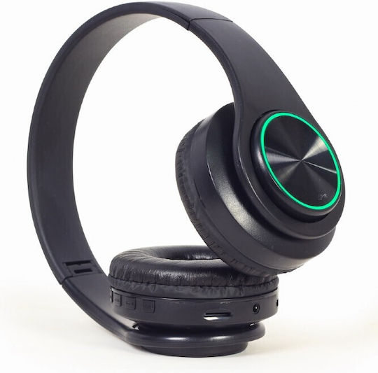 Gembird BHP-LED-01 Wireless / Wired On Ear Headphones with 4 hours of Operation Black