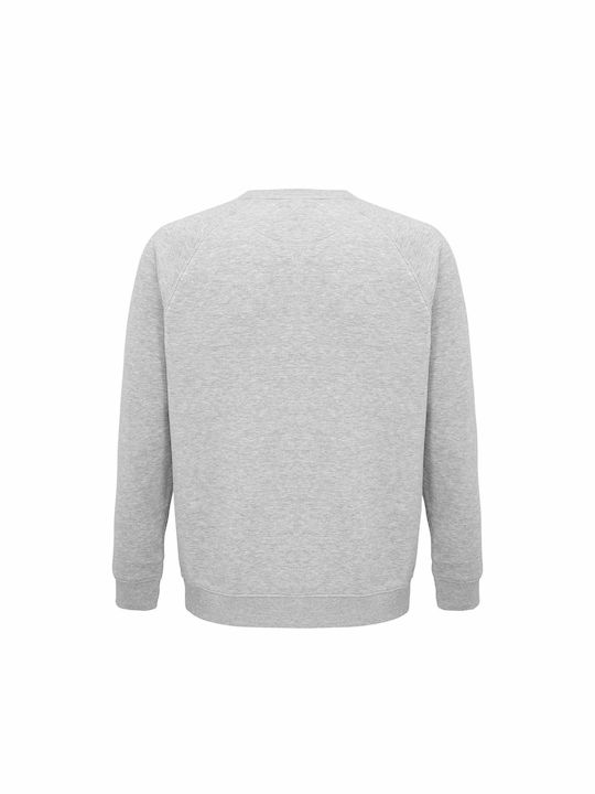 Sweatshirt Unisex, Organic " Bicycle Lover, Minimal Design ", Grey Melange