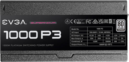 EVGA SuperNOVA 1000 P3 1000W Μαύρο Τροφοδοτικό Υπολογιστή Full Modular 80 Plus Platinum
