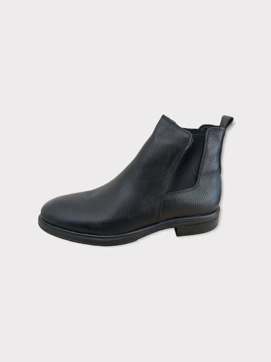 Leder Schwarz Chelsea Stiefeletten