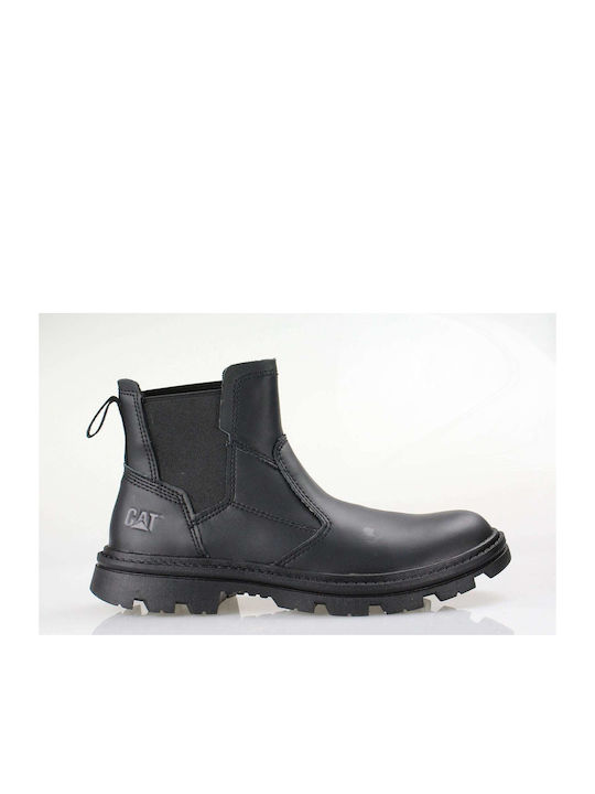 CAT Practitioner Leather Black Chelsea Boots