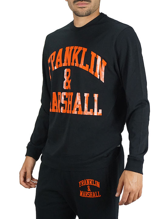 Franklin & Marshall Men's Long Sleeve Blouse Black