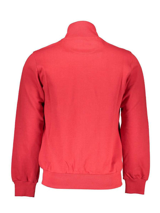 La Martina Herren Sweatshirt Jacke mit Taschen Rot