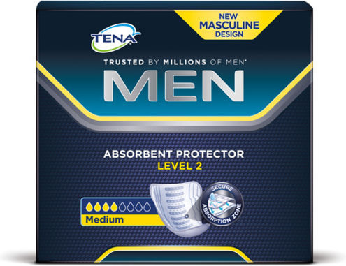Tena Men Absorbent Protector Level 2 Ανδρικές Σερβιέτες Ακράτειας Κανονικής Ροής 4 Σταγόνες 10τμχ