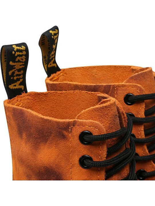 1460 Pascal Leder Stiefeletten Damen Orange
