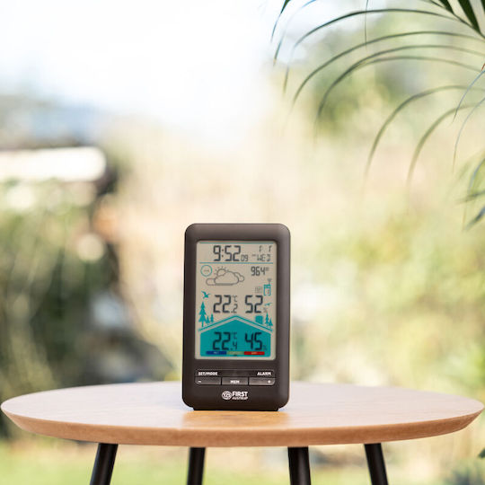 First Austria FA-2461-7 Wireless Digital Weather Station Wall Mounted Black