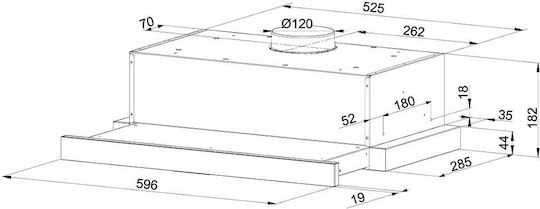 Maan Corona G 60 Συρόμενος Απορροφητήρας 60cm Λευκός