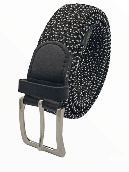 Herren Gürtel Gestrickt Schwarz
