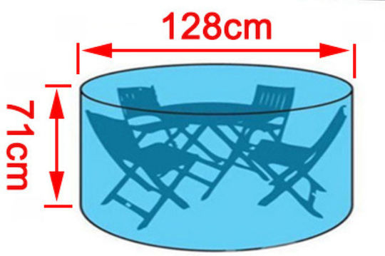 Waterproof Dining Table Cover Black 128x128x71cm